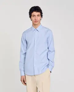 Мужская рубашка в полоску Sandro, светло-голубой
