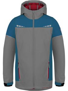 Детская куртка софтшелл Galway серо-синего-красного цвета Normani Outdoor Sports