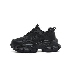 Износостойкие противоскользящие низкие массивные кроссовки женские Lee, черный
