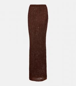 Альма вязаный пляжный топ с пайетками Bananhot, Brown