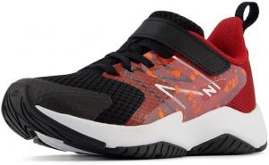 Кроссовки для бега New Balance Kids Rave Run V2 с липучкой, Black/True Red/Blaze Orange