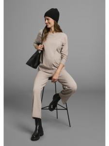 Брюки для беременных бежевого меланжа neun 9 monate