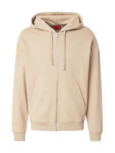 Толстовка с капюшоном на молнии HUGO Dapozip, бежевый