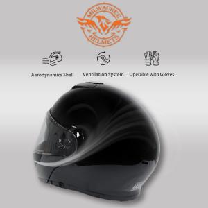 Шлем глянцевый Milwaukee Helmets MPH9813DOT, черный