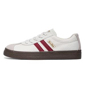 Дышащие и износостойкие низкие кроссовки для скейтбординга для женщин RENBEN, Beige Red