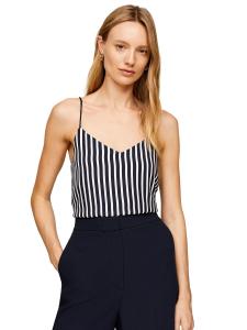 Майка hilfiger canotta a righe sottili Tommy, синий