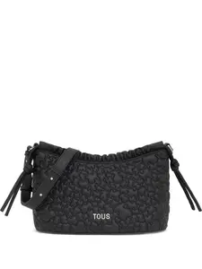 Сумка через плечо с кулиской и тиснением TOUS, черный