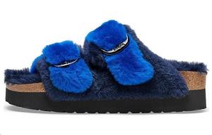 Сандалии Arizona Big Buckle Pap Fur Narrow Fit 'Ultra Blue/Midnight' Women's Birkenstock, Blue