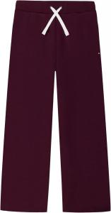 Флисовые спортивные брюки-джоггеры Tommy Hilfiger для девочек с широкими штанинами, завязками на шнурке и функциональными боковыми карманами, Pinot Noir