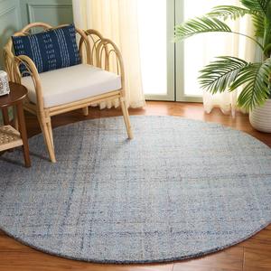 Ковер SAFAVIEH, 183 x 183 см, Abstract Collection, Turquoise & Light Blue, Handmade, для гостиной, спальни, столовой (ABT151K)