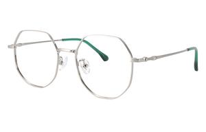 MUZU Оправы для очков из сплава неправильной формы унисекс, Brushed silver-C03 frame