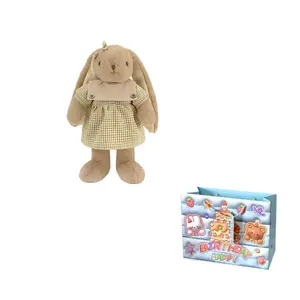 Плюшевая игрушка милый кролик lily rabbit с длинными ушками плюшевая кукла 30см/40см/50см высота MORTEN SOLUM, коричневый