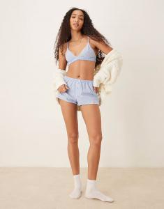 Тканые боксеры Sidney в синюю полоску Asos Design