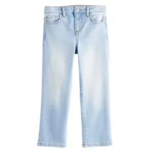 Джинсы прямые с высокой посадкой для девочек 4-12 лет Jumping Beans, цвет light wash