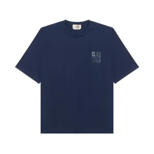 HERMES Футболка SS25 мужская Sea Blue