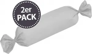 Комплект постельного белья Dream Sleep Uni из мако-сатина, 2 шт., покрывало для шеи, 15x40 см, серебристое Traumschlaf