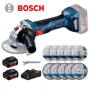 Угловая шлифовальная машина Bosch GWS 700 + комплект насадок, два аккумулятора, зарядное устройство