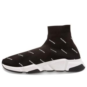 Кроссовки speed trainer mid 'allover logo - black' Balenciaga, черный