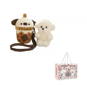 Сумка через плечо для щенка чайной чашки плюшевая кукла медвежонок высота 25см EDDO KIDS