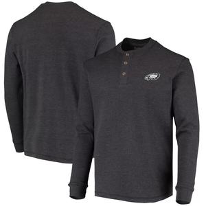 Мужская серая футболка с длинным рукавом Philadelphia Eagles Maverick Thermal Henley