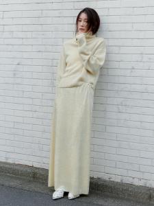 Простая бархатная юбка Анаро Miesrohe, цвет Ivr[003]