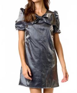 Платье Ariel Bow в металлическом цвете Lalavon, Metal