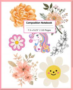 Composition Notebook: Cute Bougie Journal for Women | 110 pages, 7.5 x 9.25" (Independently published)
