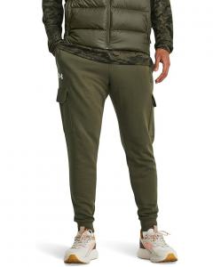 Брюки Under Armour Rival Fleece Cargo Joggers, цвет Marine OD Green/White