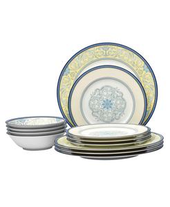 Столовый сервиз Menorca Palace из 12 предметов, на 4 персоны Noritake, цвет blue/yellow