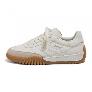 Feiyue Износостойкие и легкие низкие повседневные туфли женские бежевого цвета