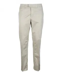 Брюки из хлопка с эластаном и карманами Dondup, бежевый