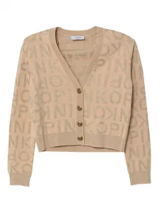 Кардиган с логотипом Pinko Kids, нейтральный