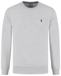 Толстовка с длинными рукавами и круглым вырезом Polo Ralph Lauren RL из флиса, серый