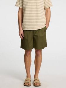 Шорты прямого кроя плиссированные из смеси органического хлопка и льна Selected, Kalamata