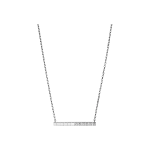 Колье ice cube pure из белого золота с бриллиантовым паве деми Chopard