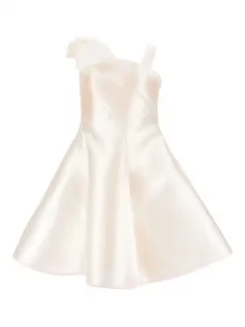 Кружевное платье с бантом Monnalisa, бежевый