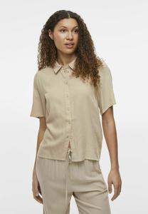 Блуза VILA KURZARM, Feather Gray/Beige