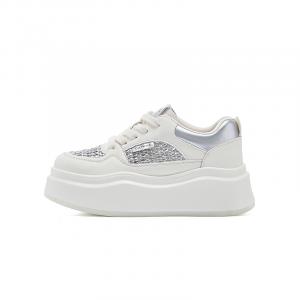 Женские низкие скейтерские кроссовки Slip Resistant Abrasion Resistant DAPHNE, серебро