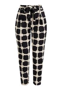 Зауженные брюки со складками спереди faina, черный