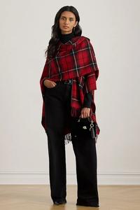 Шерстяное пончо Lauren Ralph Lauren, бордовый