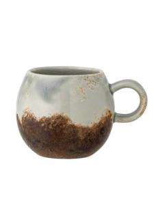Кружка PAULA, светло-серая/коричневая с ручкой Bloomingville
