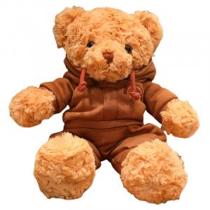 Милый спортивный медвежонка в толстовке плюшевая кукла высота 38см/50см MLING, светло-коричневый