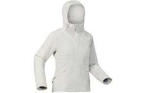 DECATHLON Пуховик женский Лунный серый, Lunar Rock Gray