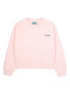 Свитшот с принтом-логотипом Kenzo Kids, розовый