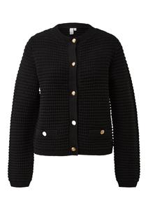 Вязаный кардиган QS, черный