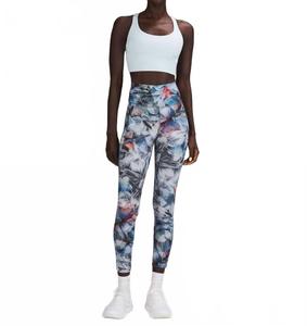 Быстро и свободно облегающие колготки с высокой посадкой в ​​люминесцентном цветочном мульти-цвете Lululemon, Luminescent Floral Multi