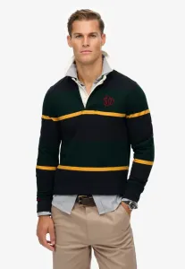 Винтажная спортивная полосатая рубашка-поло для регби Superdry & Co, Enamel Green Stripe