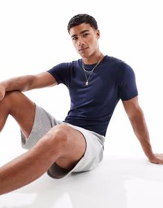 Футболка Jack & Jones muscle fit темно-синего цвета