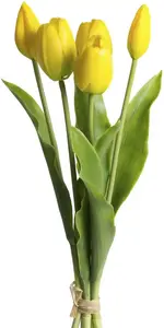 Мой домашний искусственный цветок "Пакет тюльпанов Holland Real Touch" My home Ø/10х35 см, цвет gelb