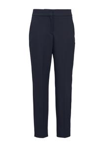 Зауженные плиссированные брюки s.Oliver BLACK LABEL, темно-синий